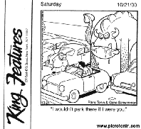 'Una vignetta di Piero Tonin e Gene Schwimmer con il famoso marchio della King Features'